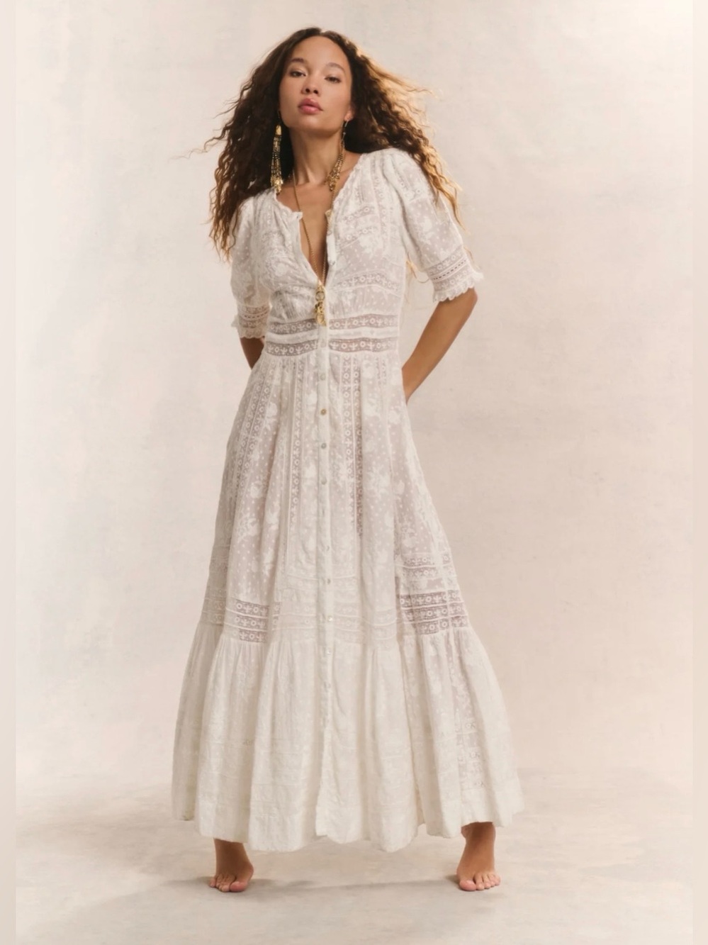 NWT NEW Loveshackfancy Minka Heritage Maxi Dress Size 2 - Picture 6 of 13